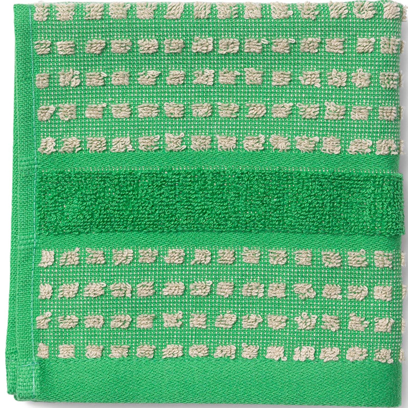 Check Flannel 30x30 cm, Green/Sand