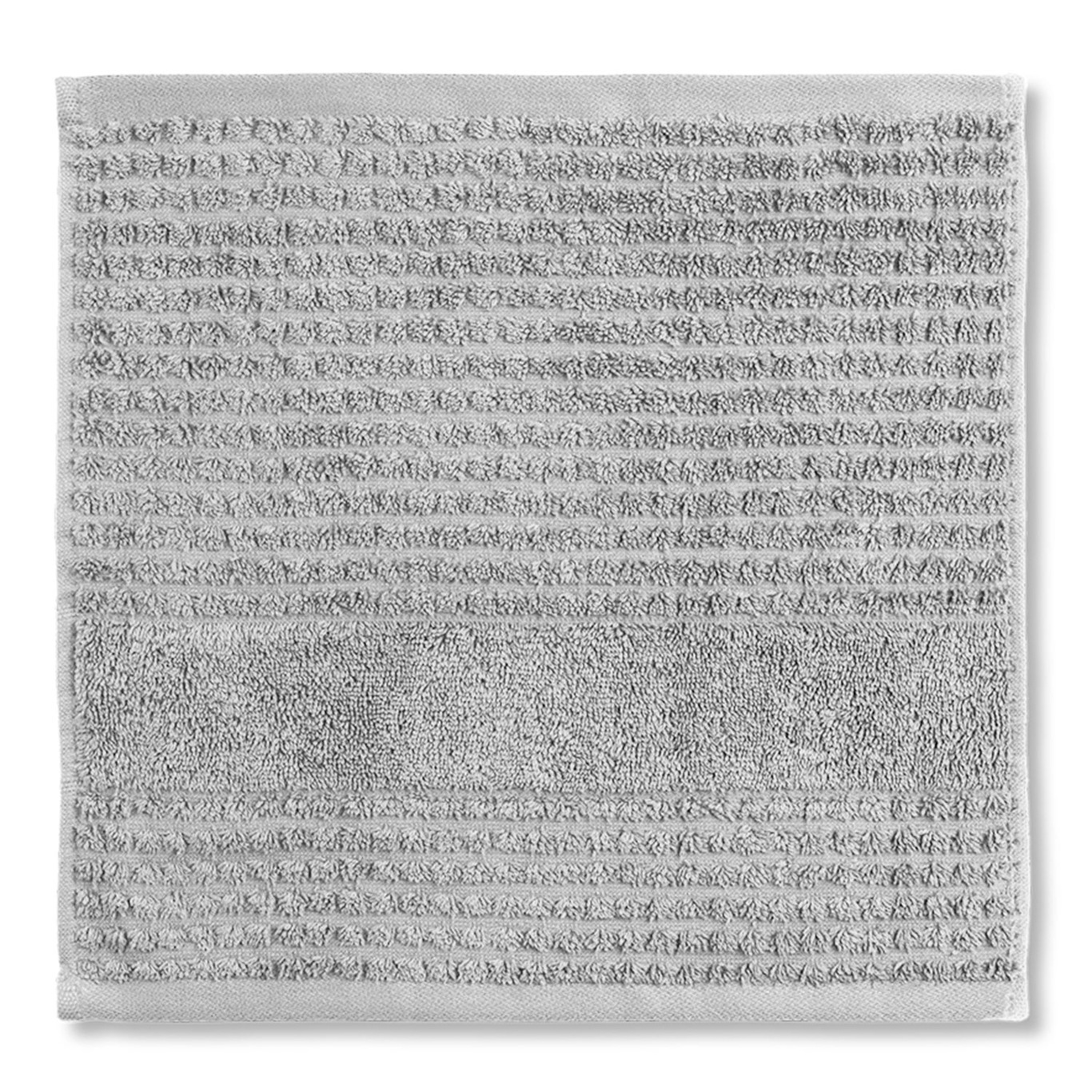 Check Washcloth 30x30 cm, Light Grey