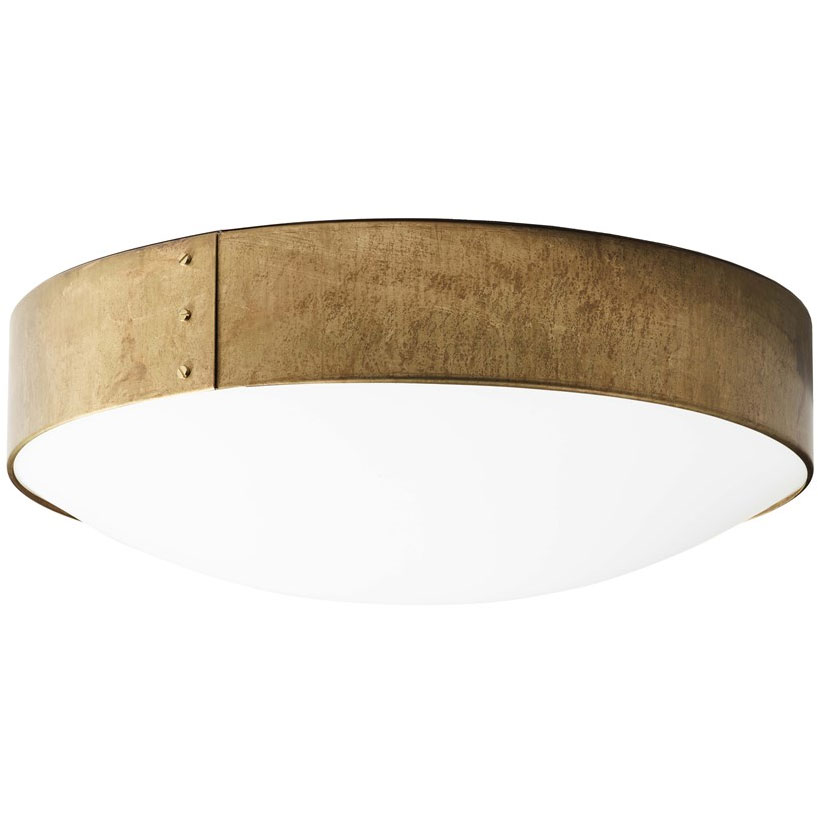 Svep Flush Ceiling Light 55 cm, Raw Brass