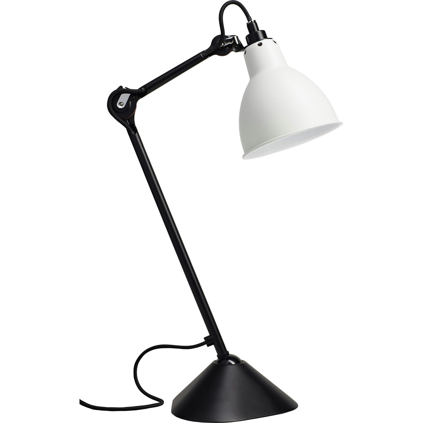 La Lampe Gras N°205 Table Lamp, Black / White