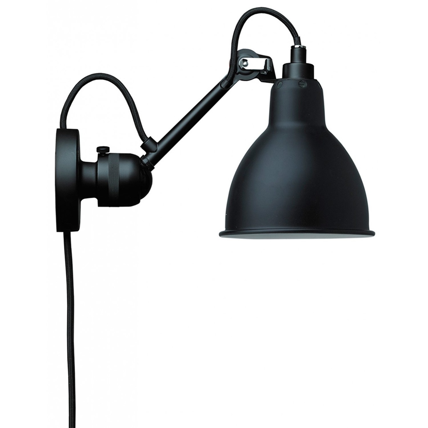La Lampe Gras N°304 Wall Lamp With Cord, Black