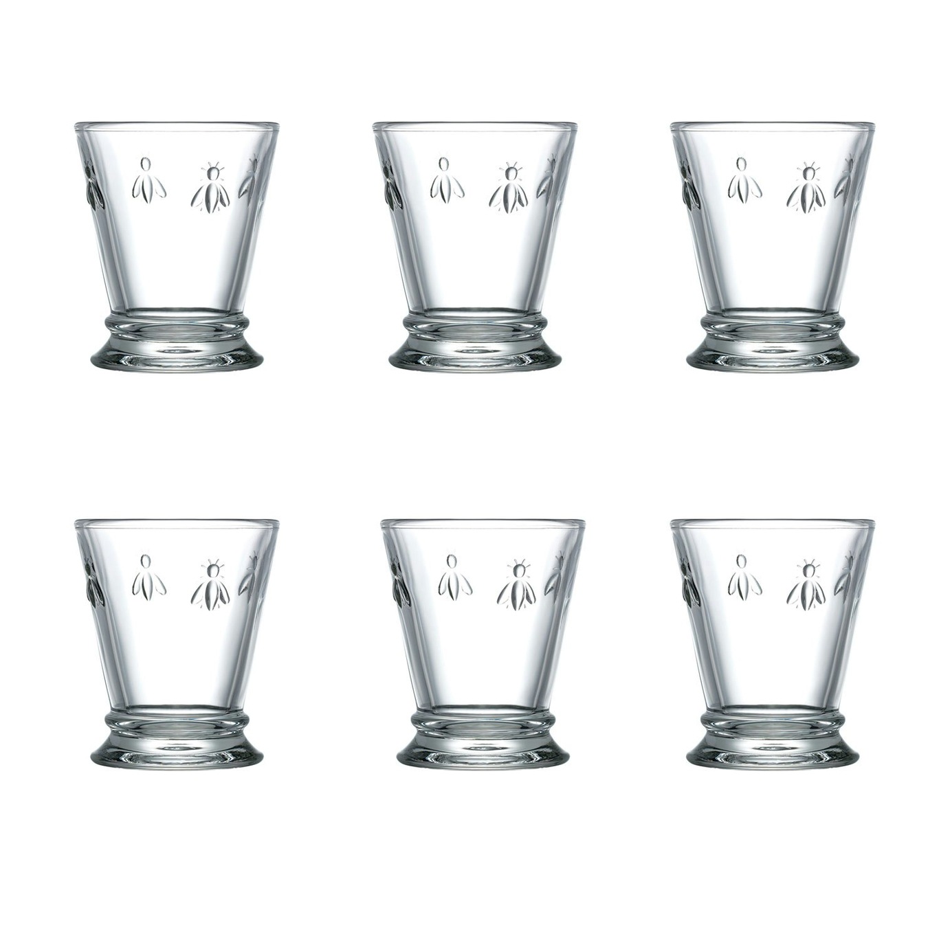 Abeille Drinking Glass 6-pack, Clear