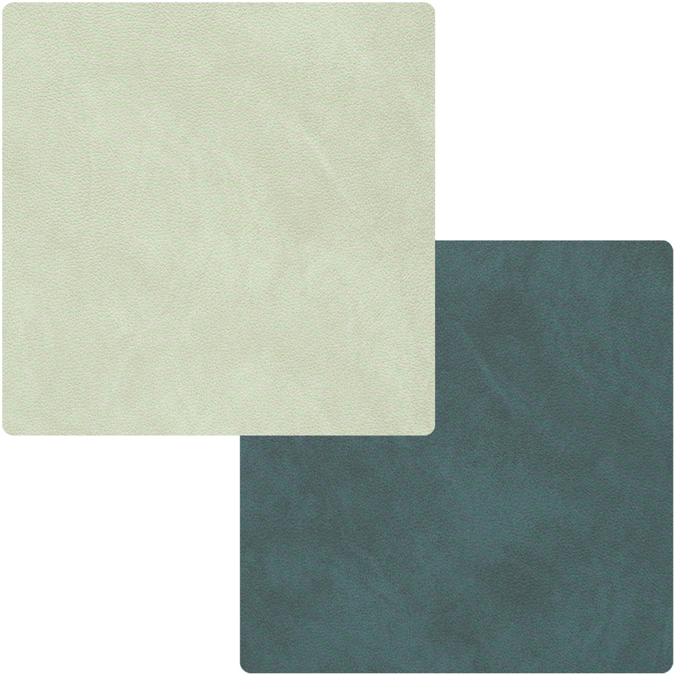 Square Glass Mat Double, 10x10 cm, Dark Green/Olive Green