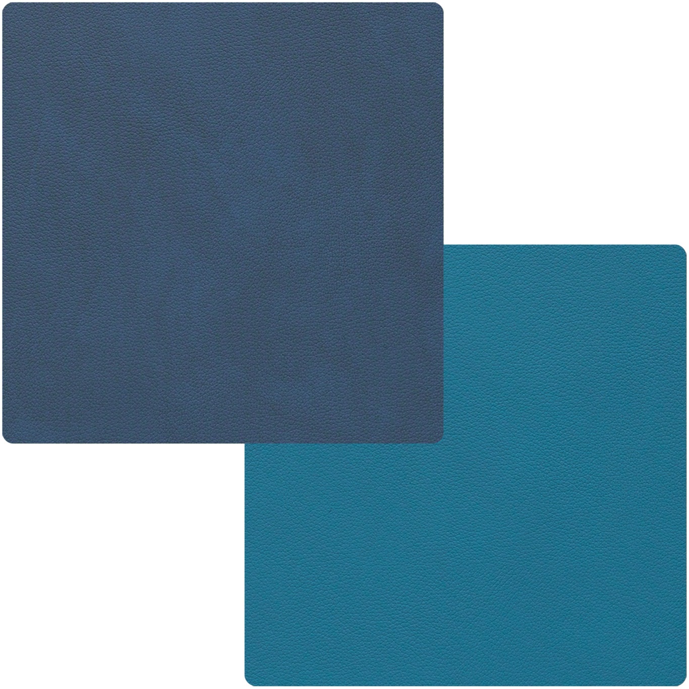 Square Glass Mat Double, 10x10 cm,  Petrol/Midnight Blue
