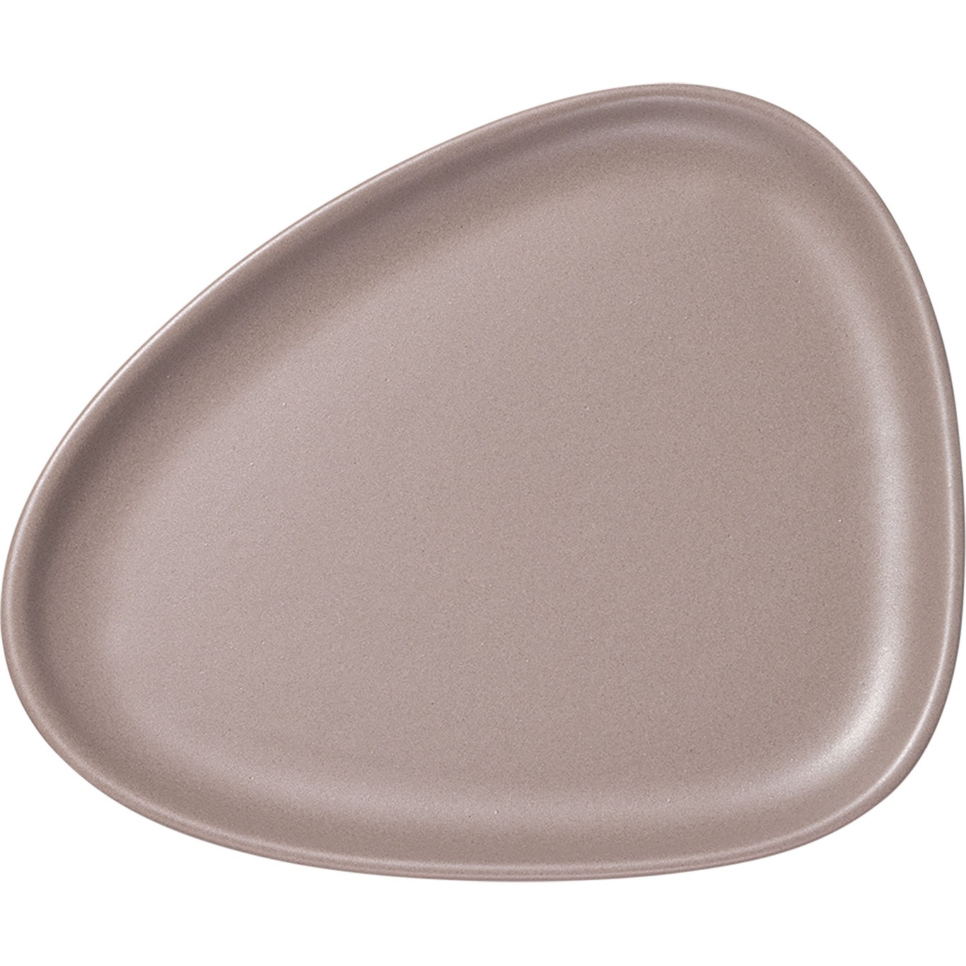 Stoneware Plate 22x19 cm, Warm Grey