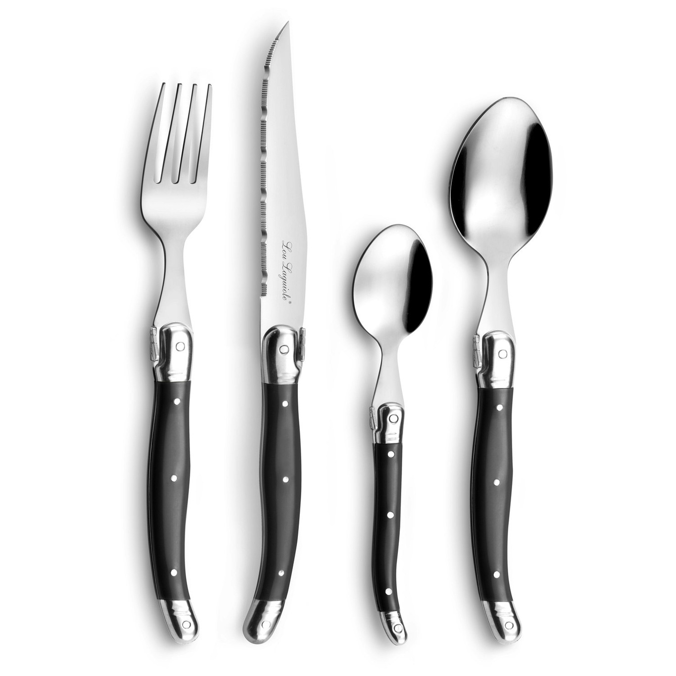 Tradition Cutlery Set 24 Pieces, Anthracite