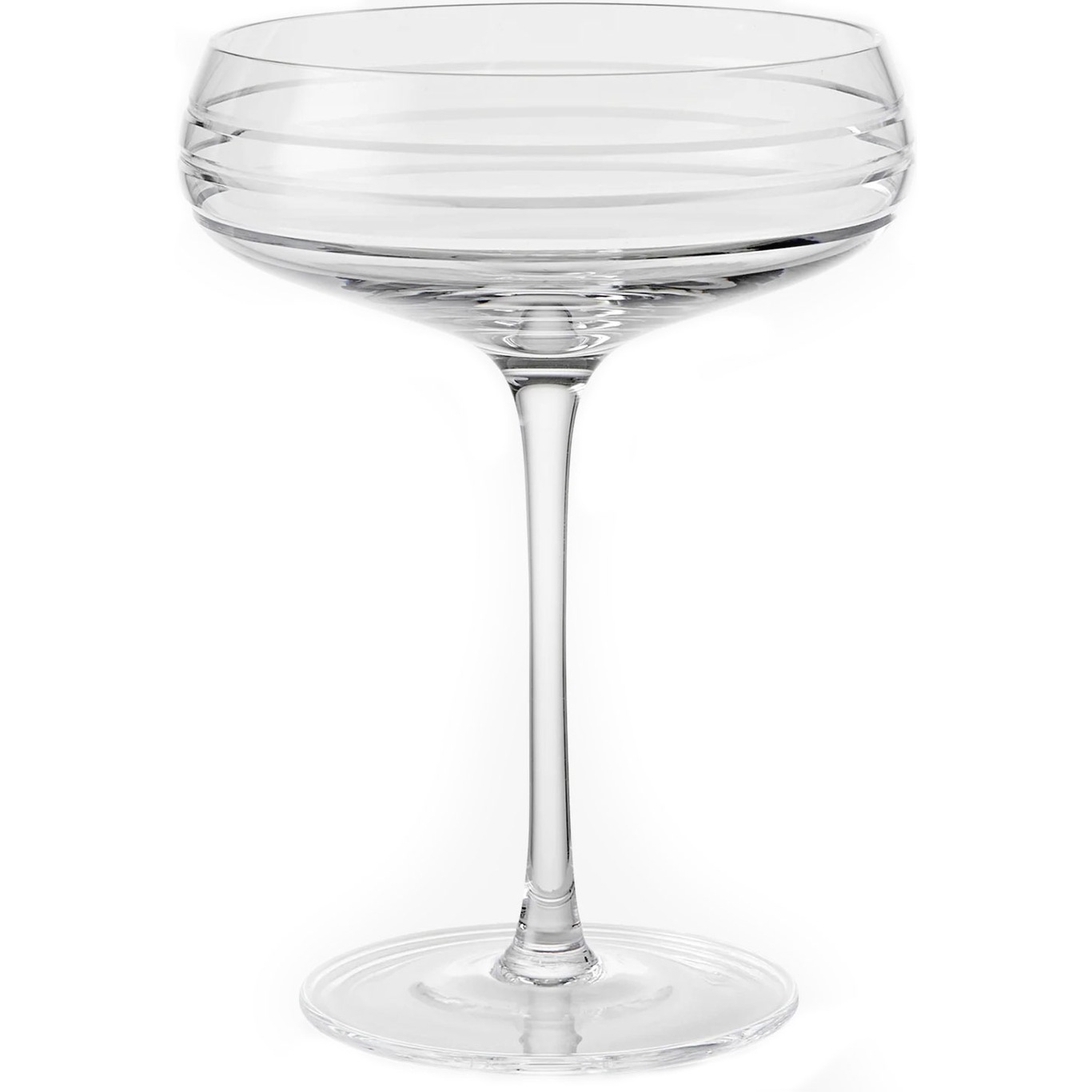 Triple Cut Champagne Coupe, Clear