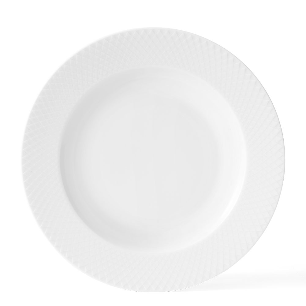 Rhombe Soup Plate Ø23cm, White