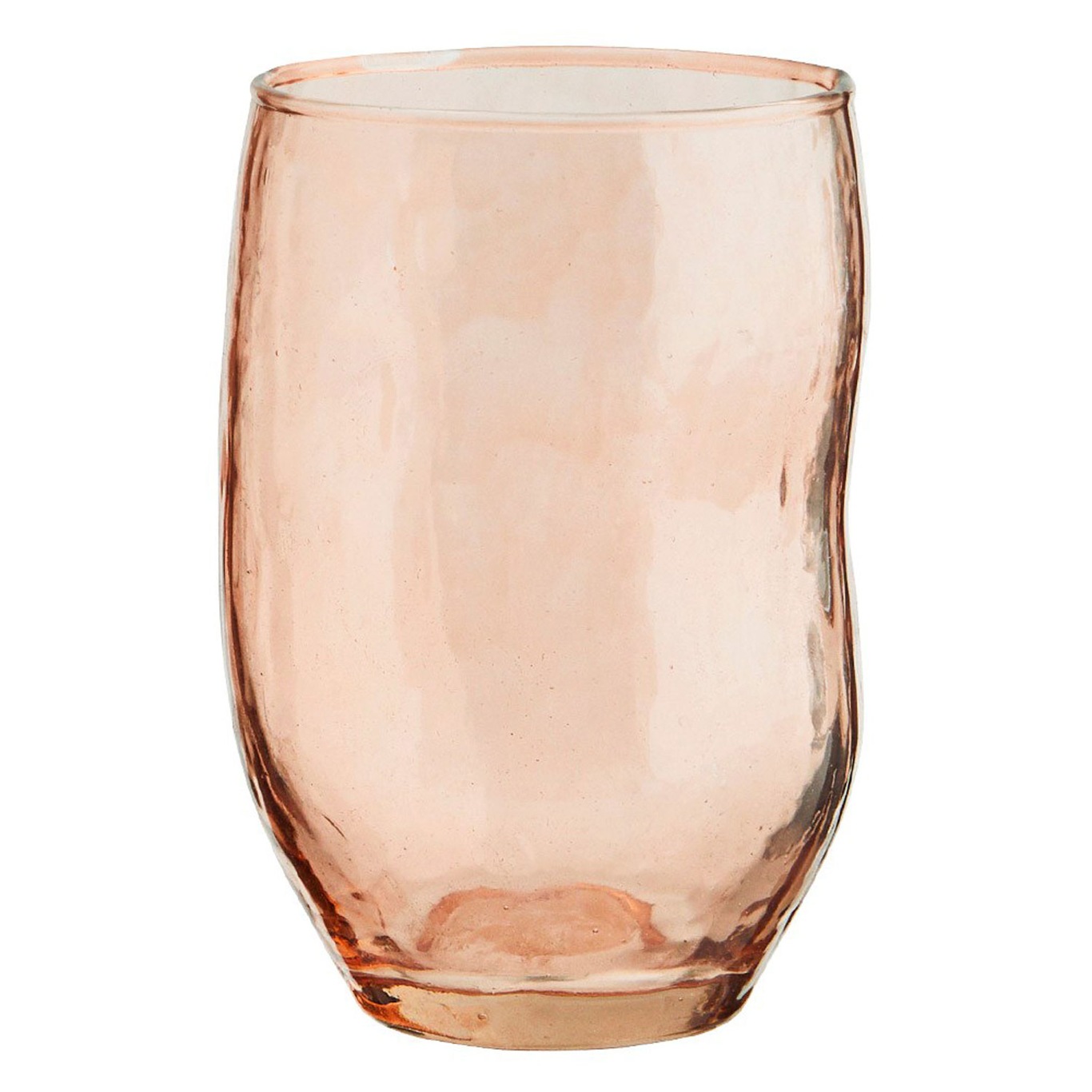 Hammered Drinking Glass 30 cl, Coral