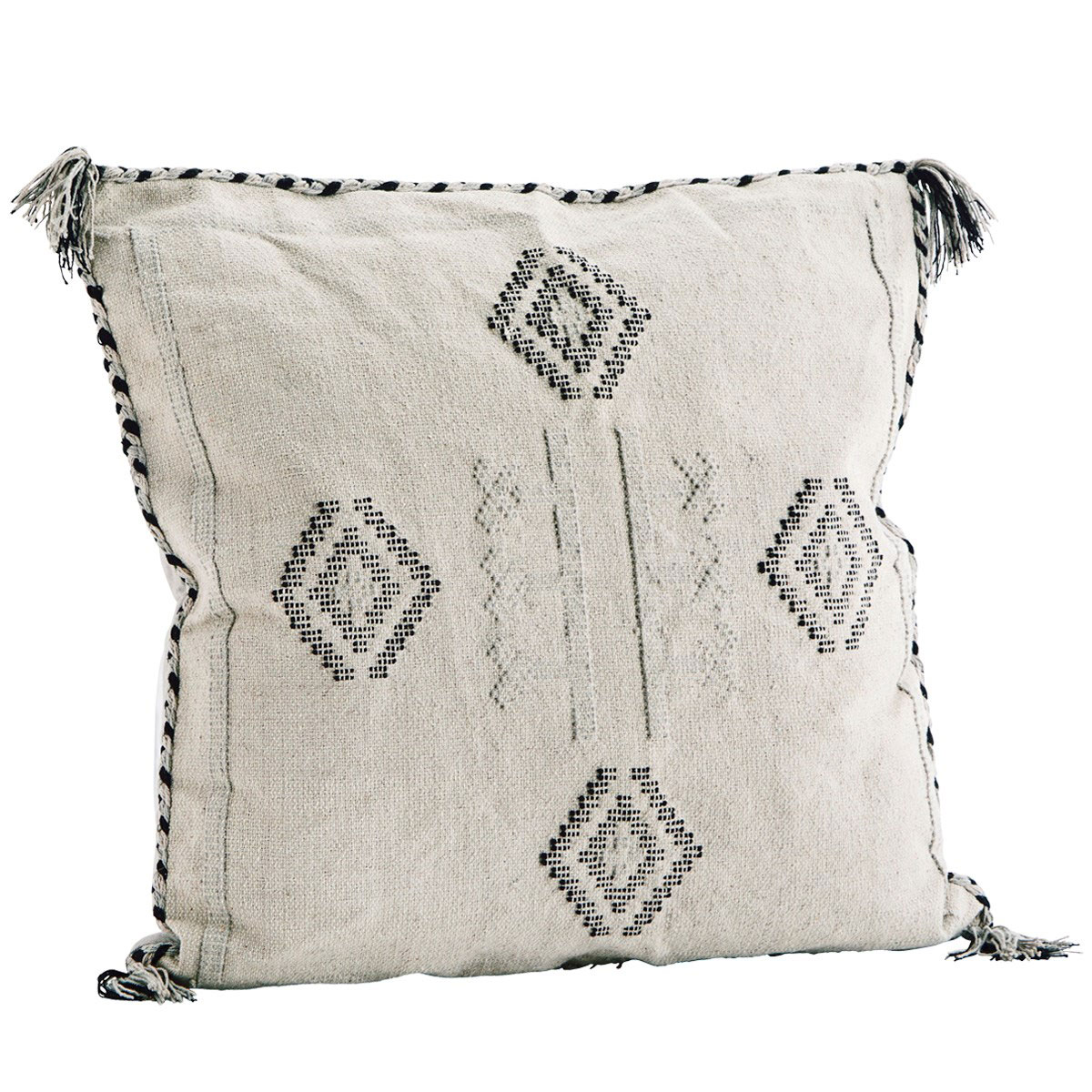 Handwoven Cushion Cover 60x60 cm, Beige