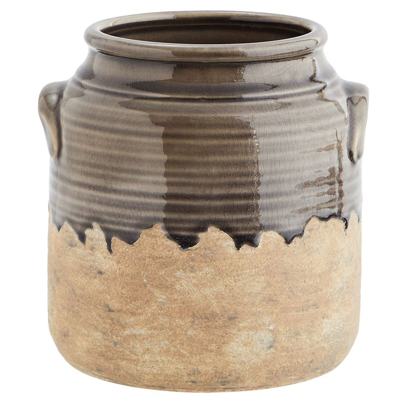 Vase 19,5x20 cm, Grey / Natural