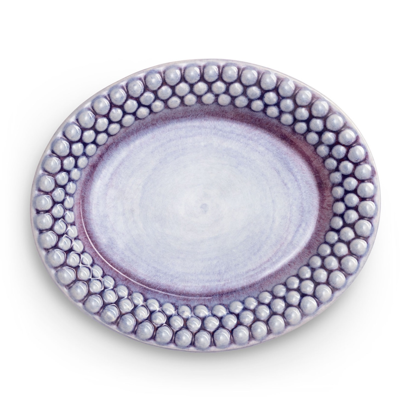 Bubbles Oval Plate 20 cm, Purple