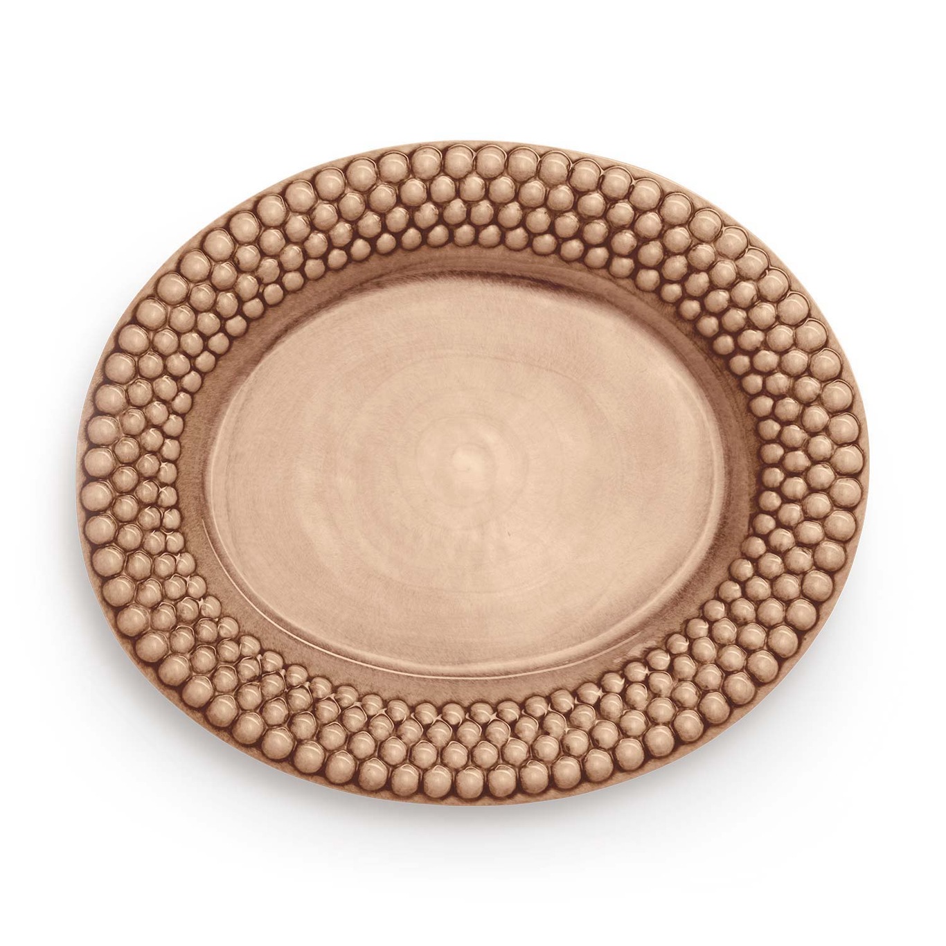 Bubbles Oval Platter 35 cm, Cinnamon
