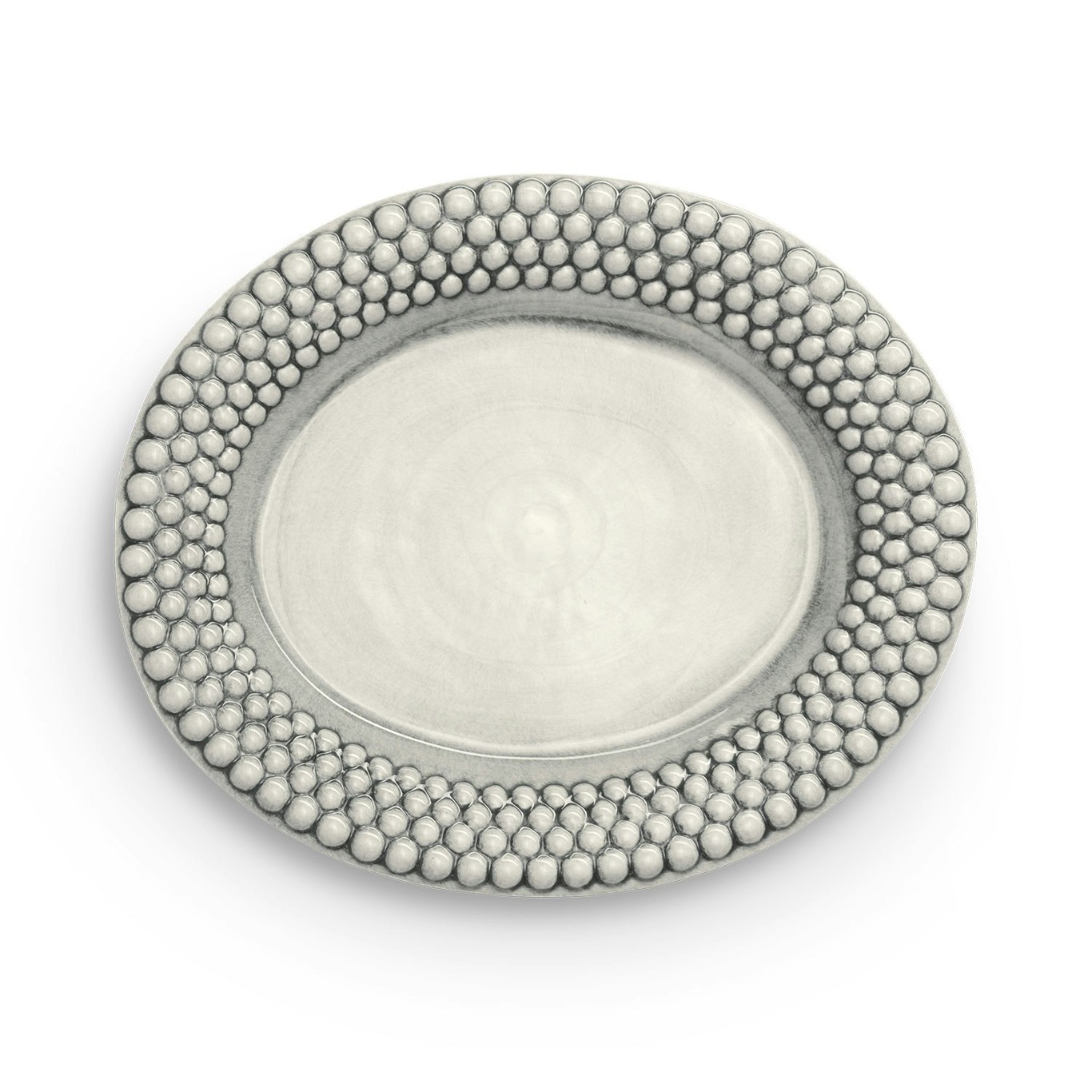 Bubbles Platter Oval 35 cm, Grey