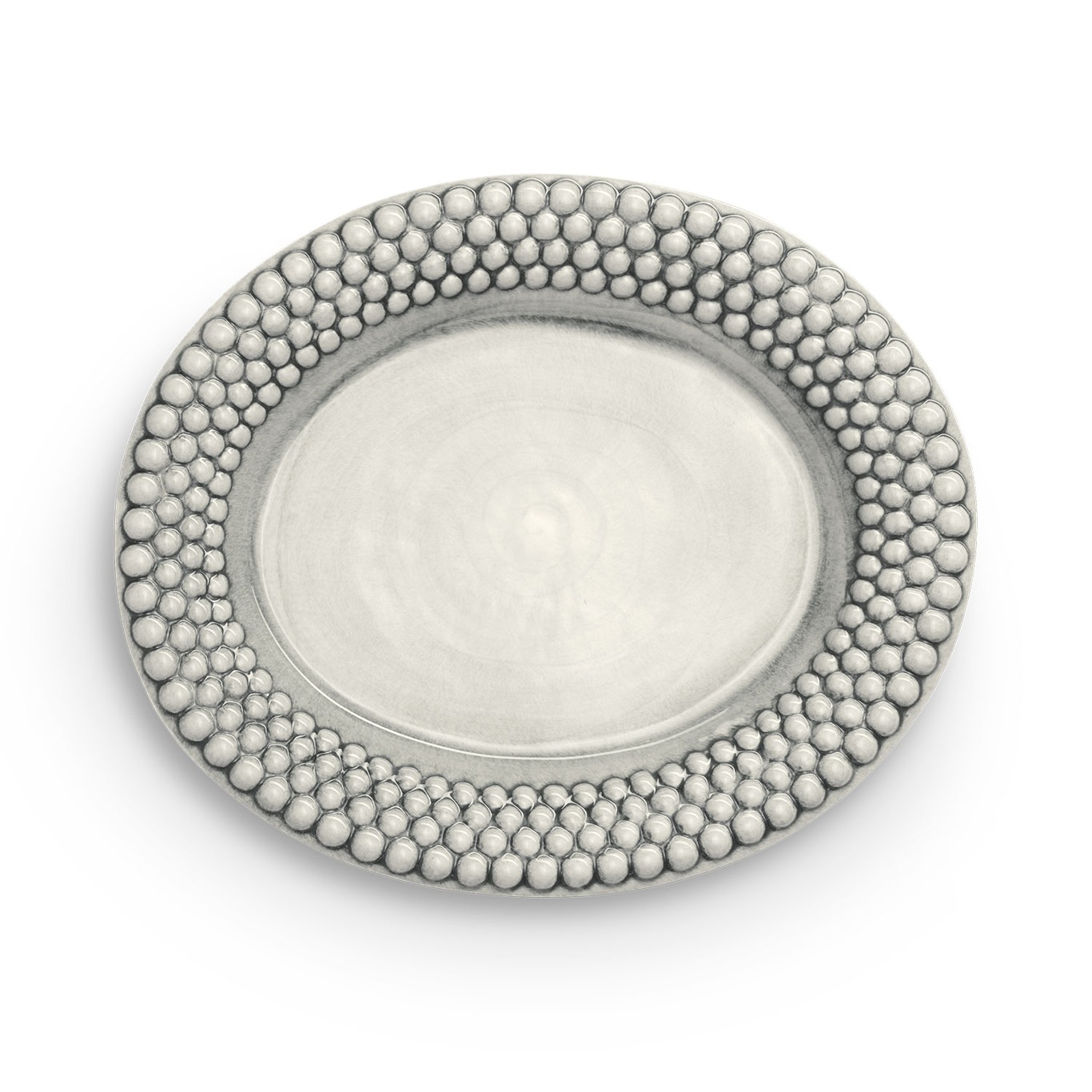 Bubbles Platter Oval 35 cm, Grey