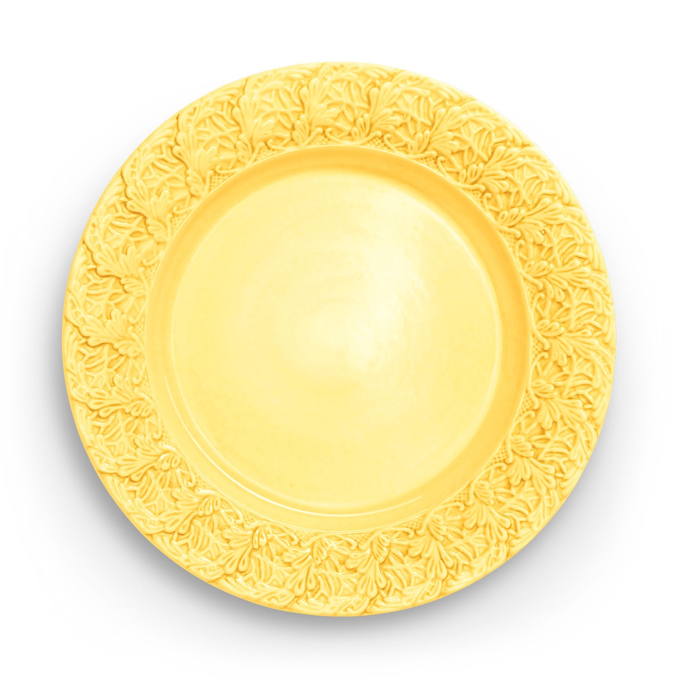 Lace Plate 25 cm, Yellow