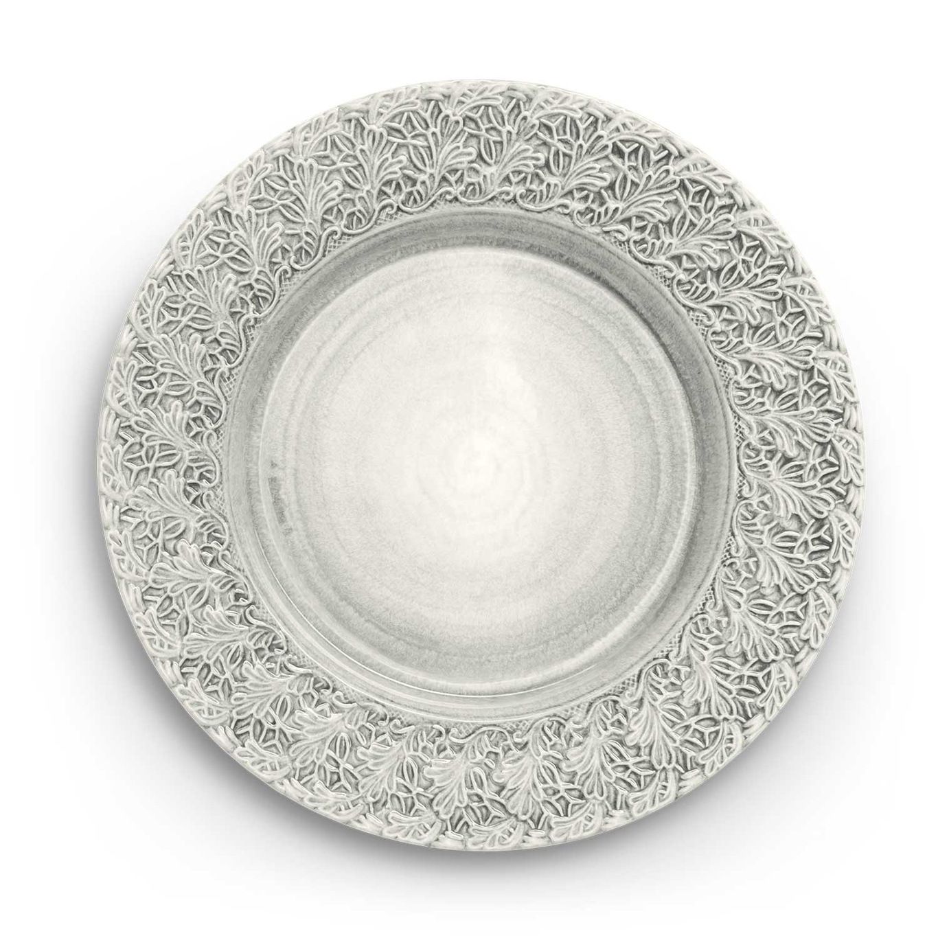 Lace Plate 32 cm, Grey