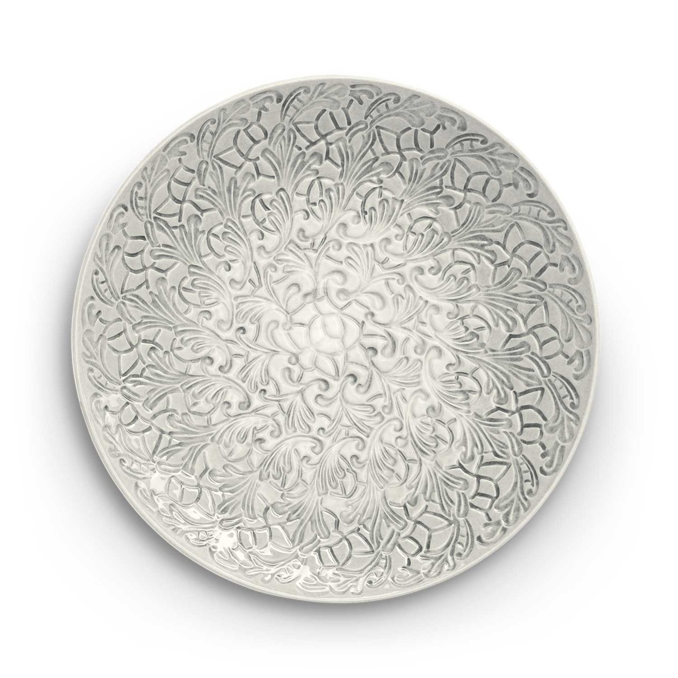 Lace Platter 34 cm, Grey