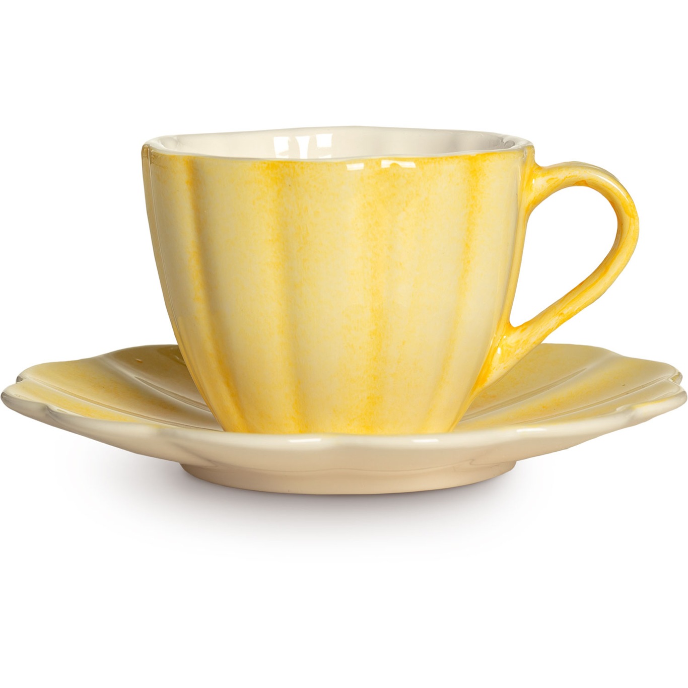 Oyster Cup With Saucer 25 cl, Yellow