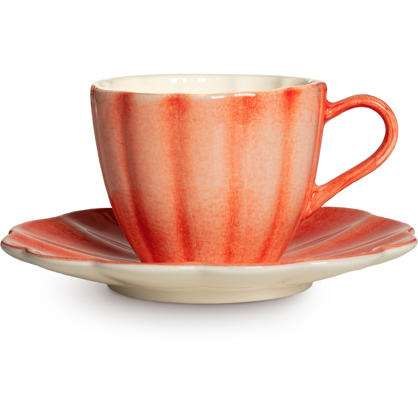 Oyster Cup With Saucer 25 cl, Orange