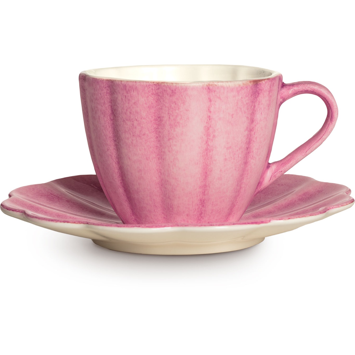 Oyster Cup With Saucer 25 cl, Pink