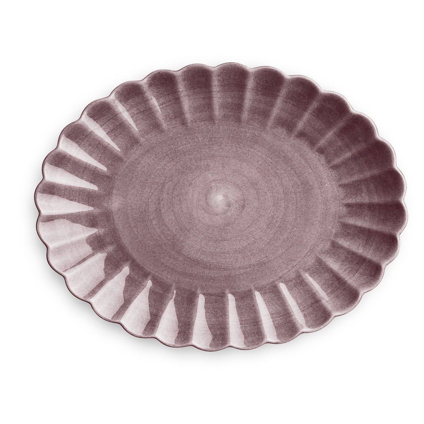 Oyster Dish 35x30 cm, Plum