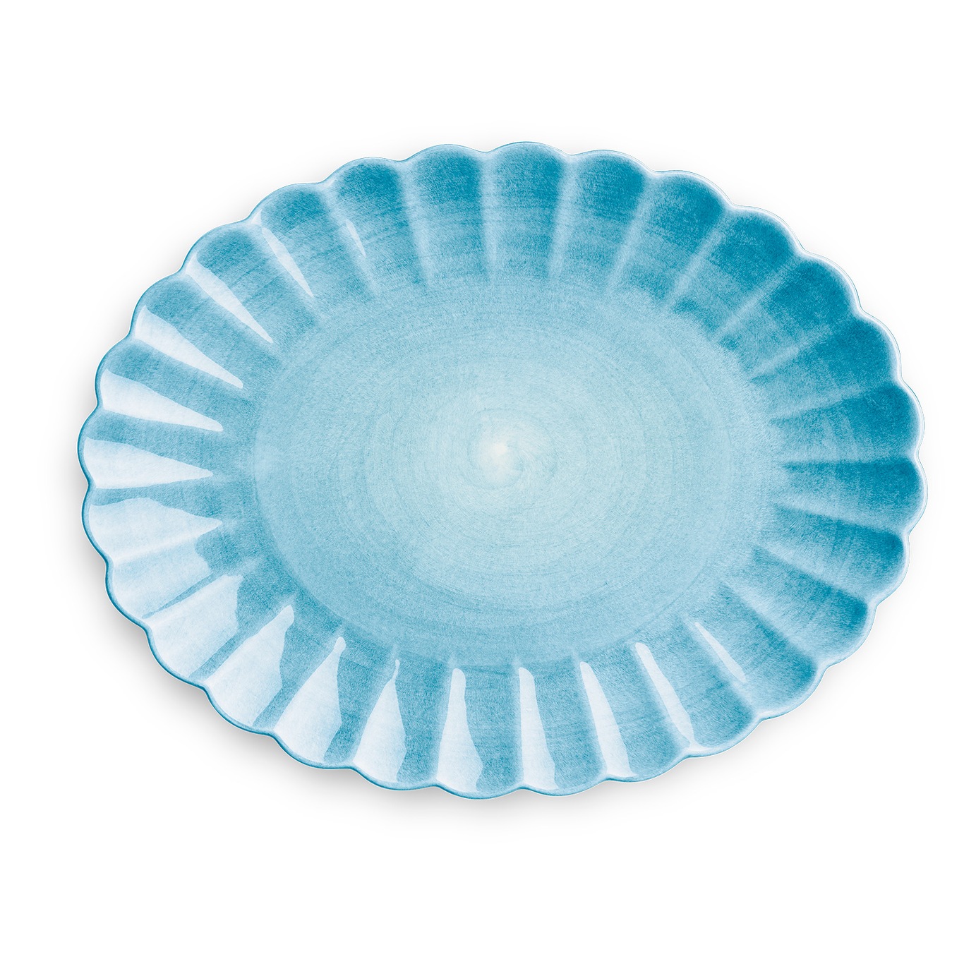 Oyster Dish 35x30 cm, Turquoise