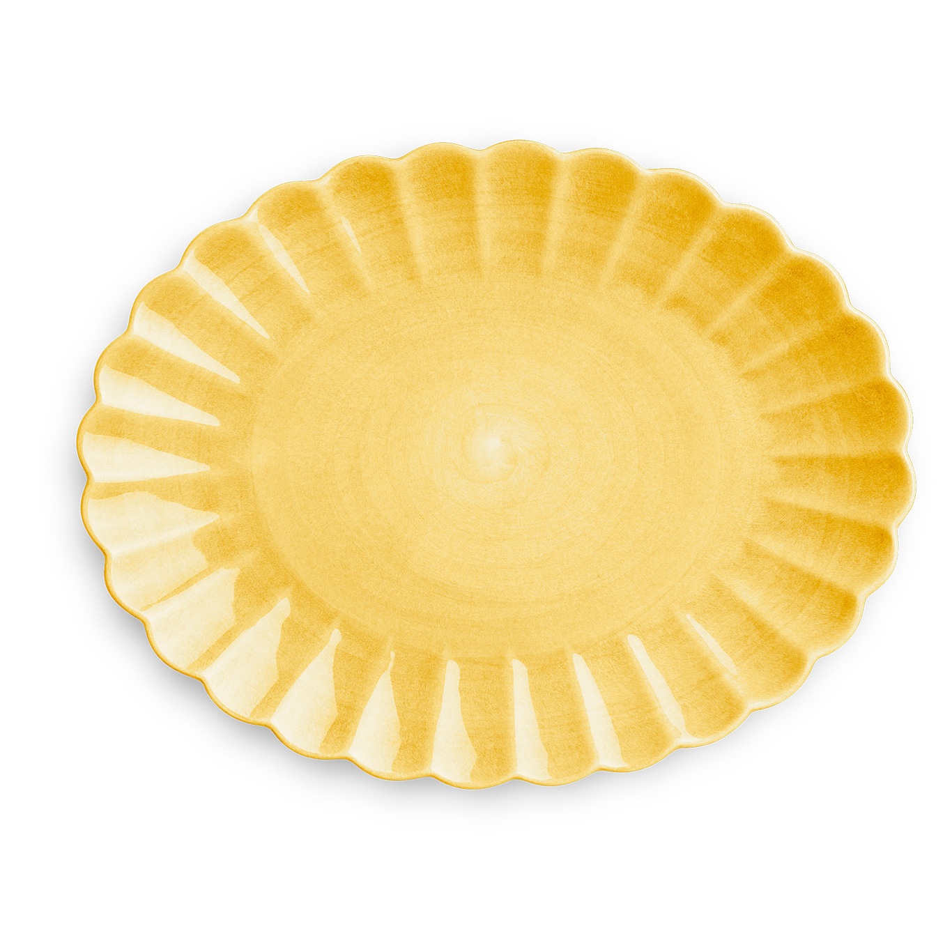 Oyster Dish 35x30 cm, Yellow
