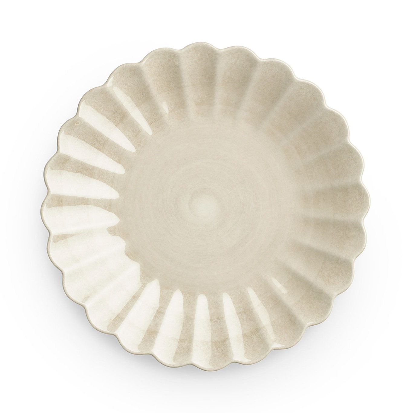 Oyster Plate, Sand, 20 cm