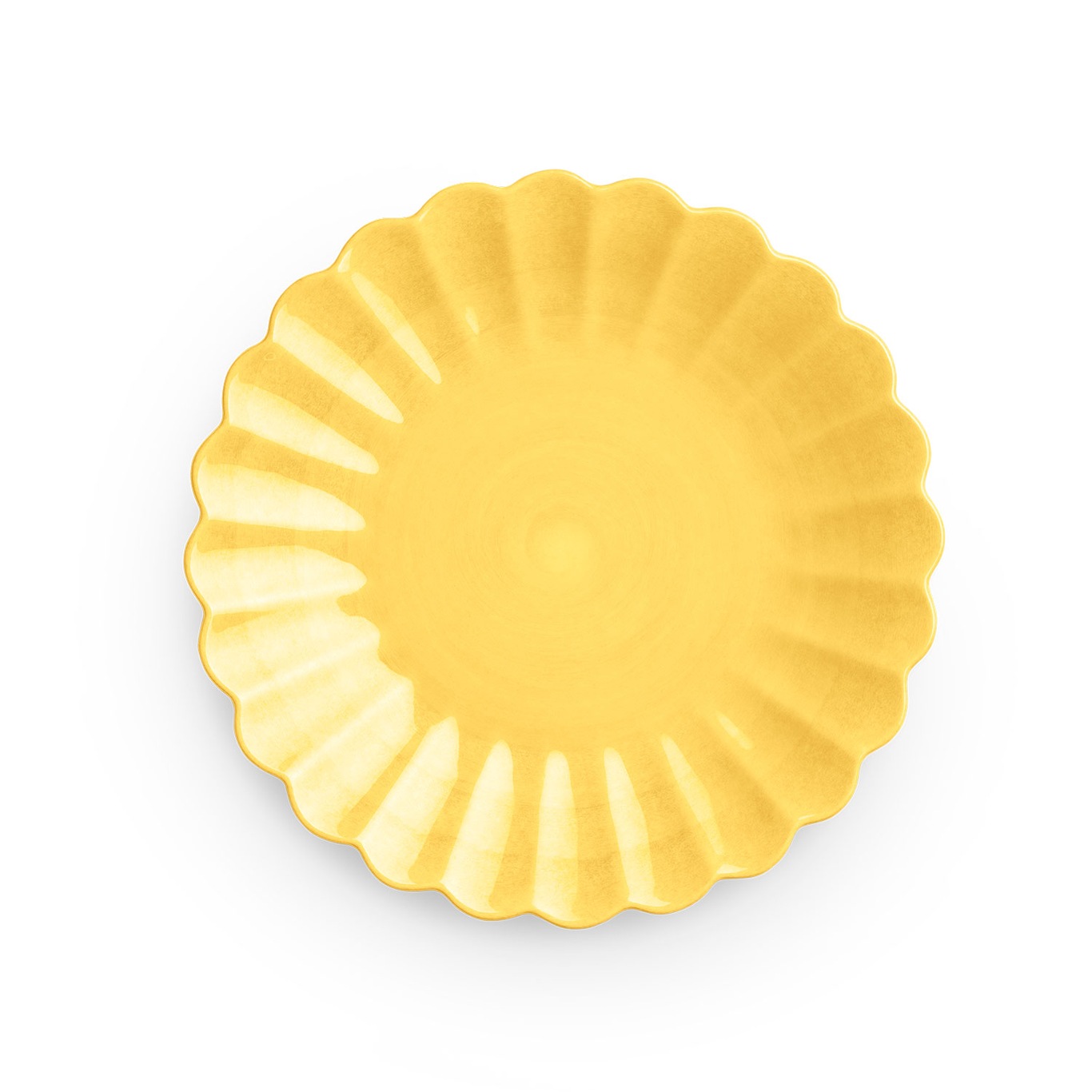 Oyster Plate, Yellow, 20 cm