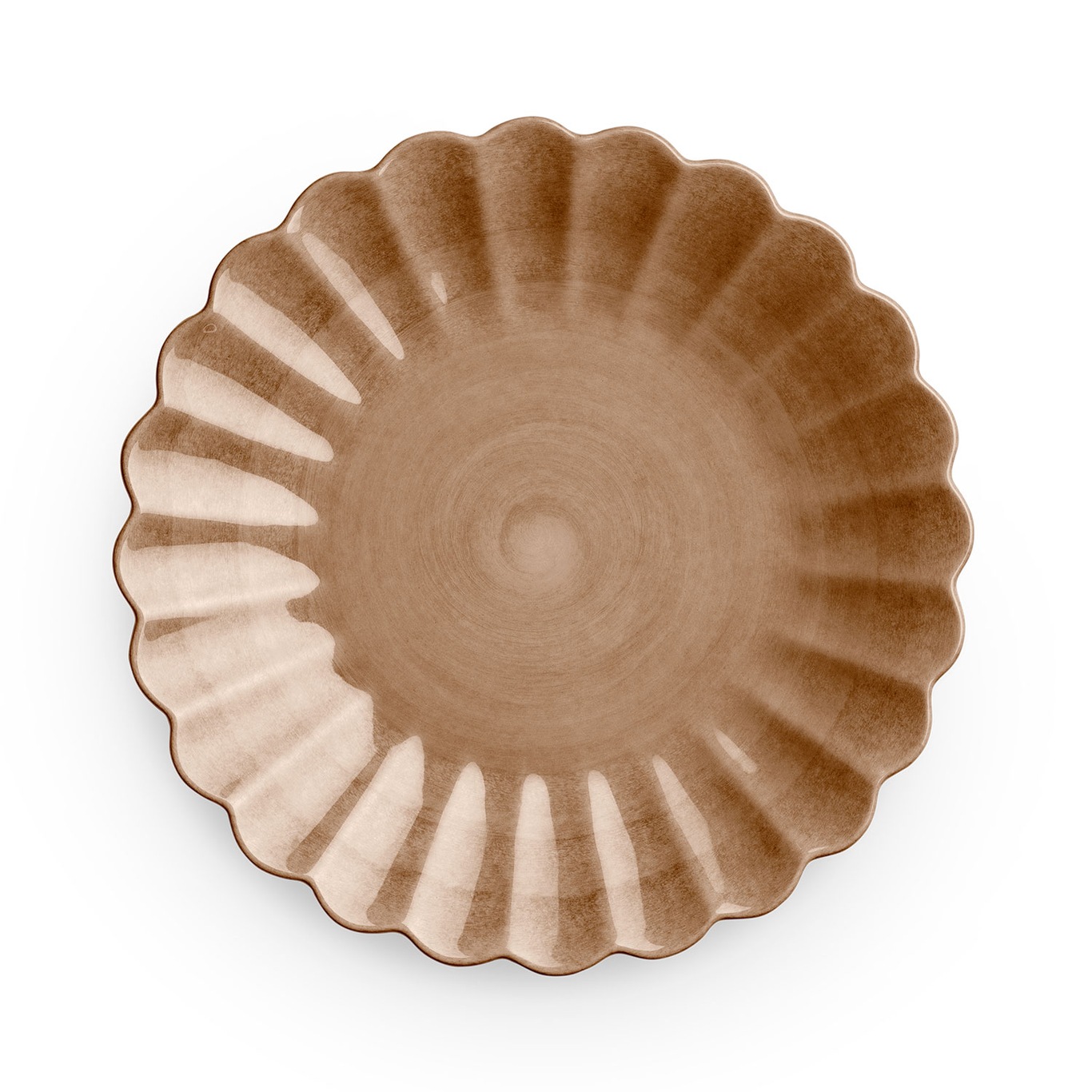Oyster Plate, Cinnamon, 20 cm