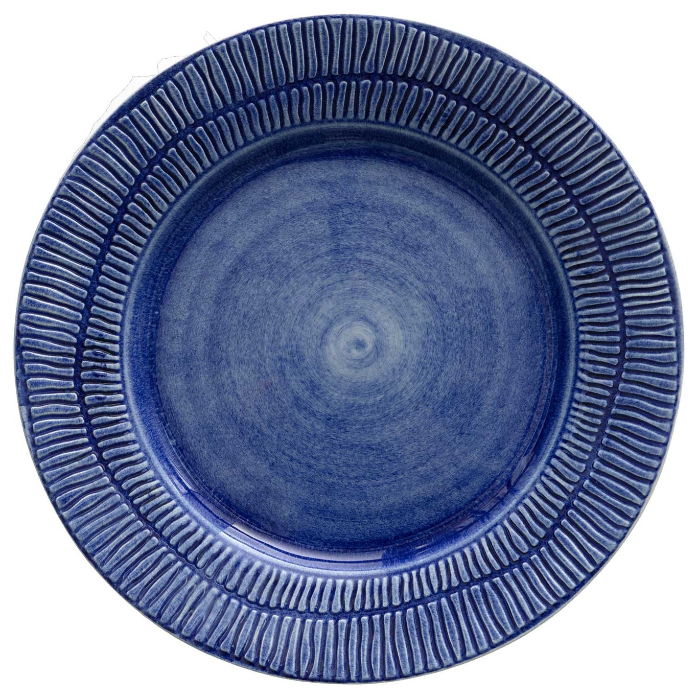 Stripes Plate 28 cm, Blue