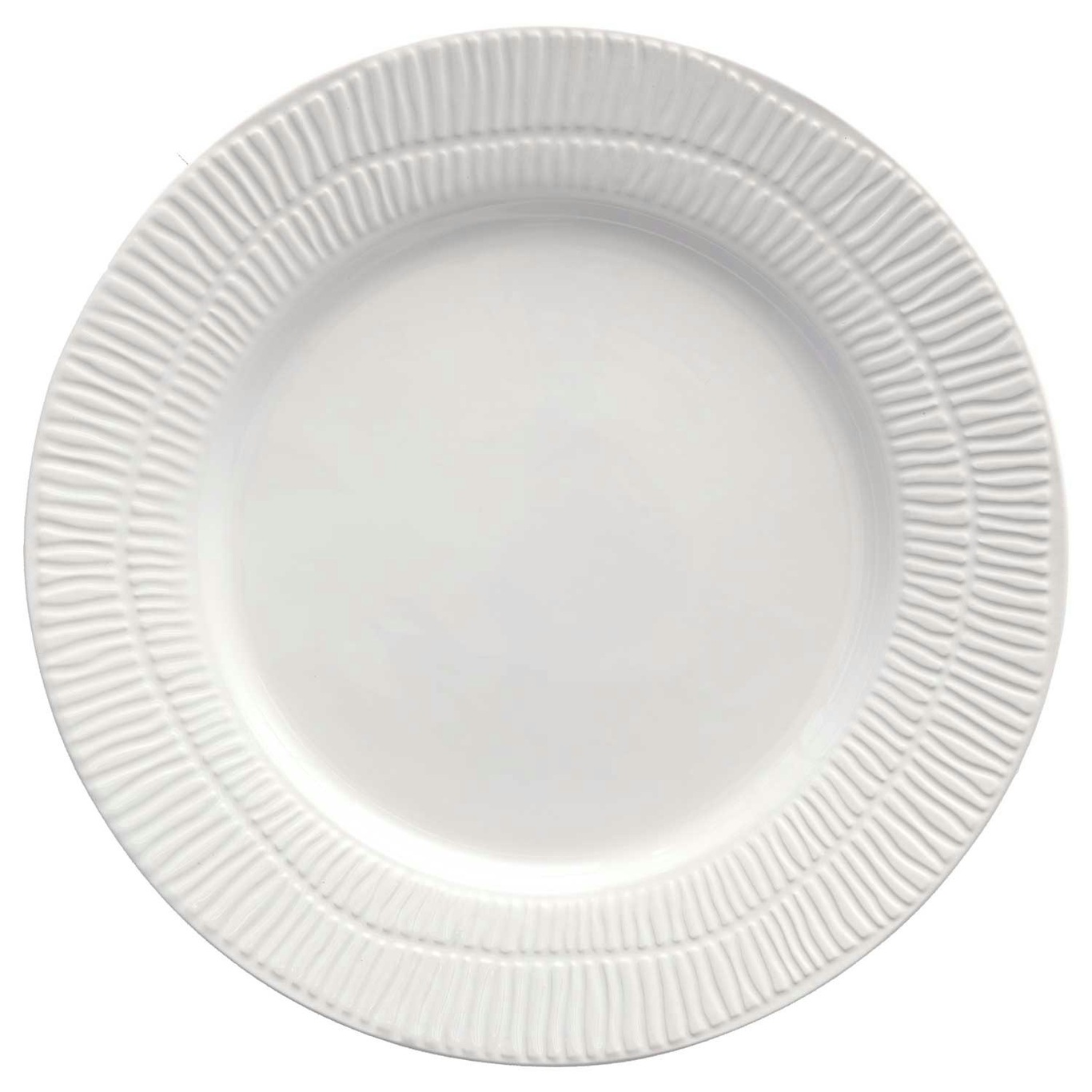 Stripes Plate 28 cm, White