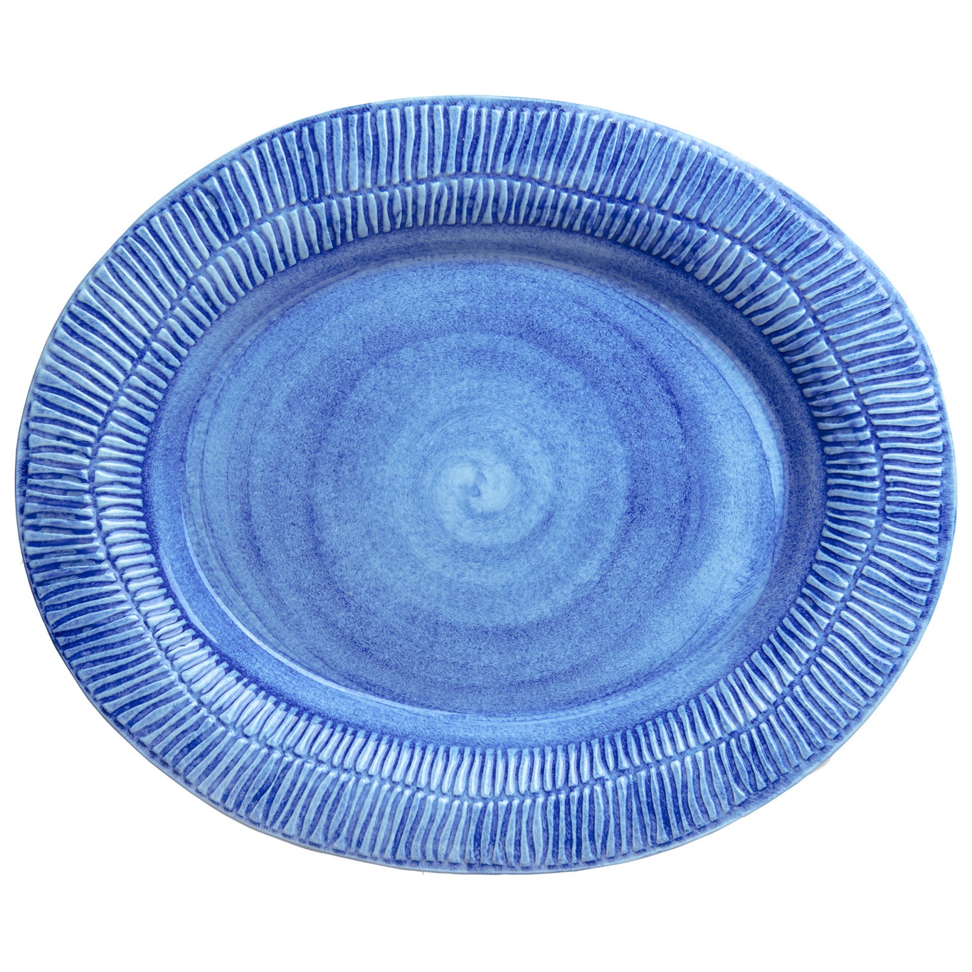 Stripes Platter 35x30 cm, Light blue 