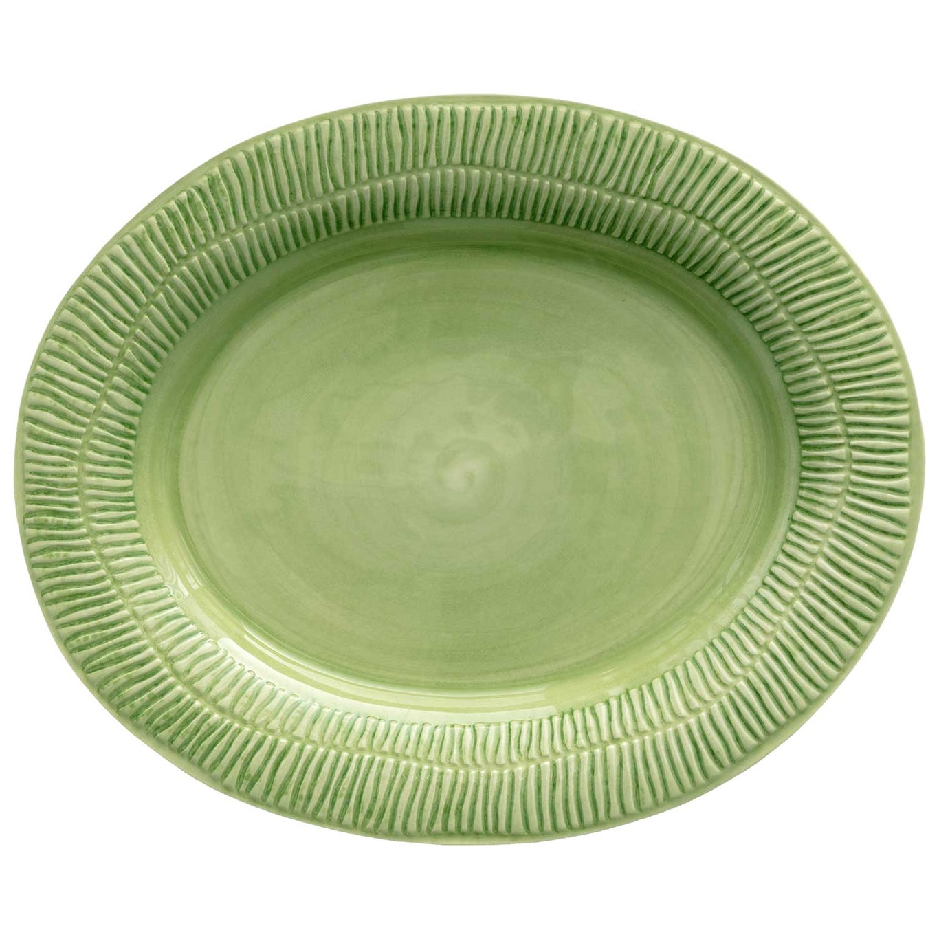 Stripes Platter 35x30 cm, Green