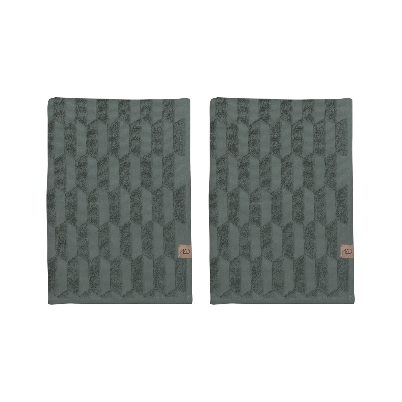 Geo Guest Towel 35x55 cm 2-Pack, Pine Green