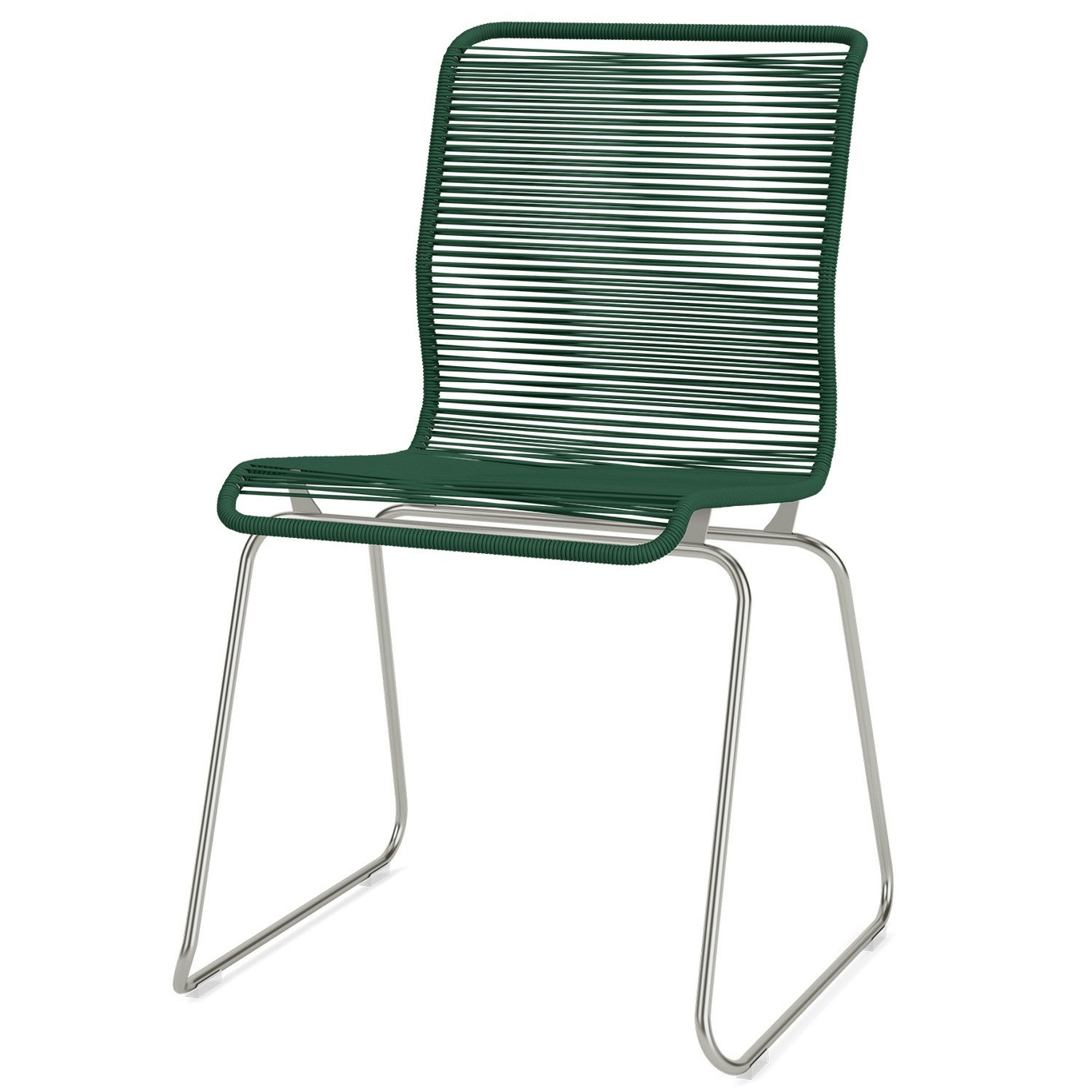 Panton One Dining Chair, Green / Stainless Steel Outdoor