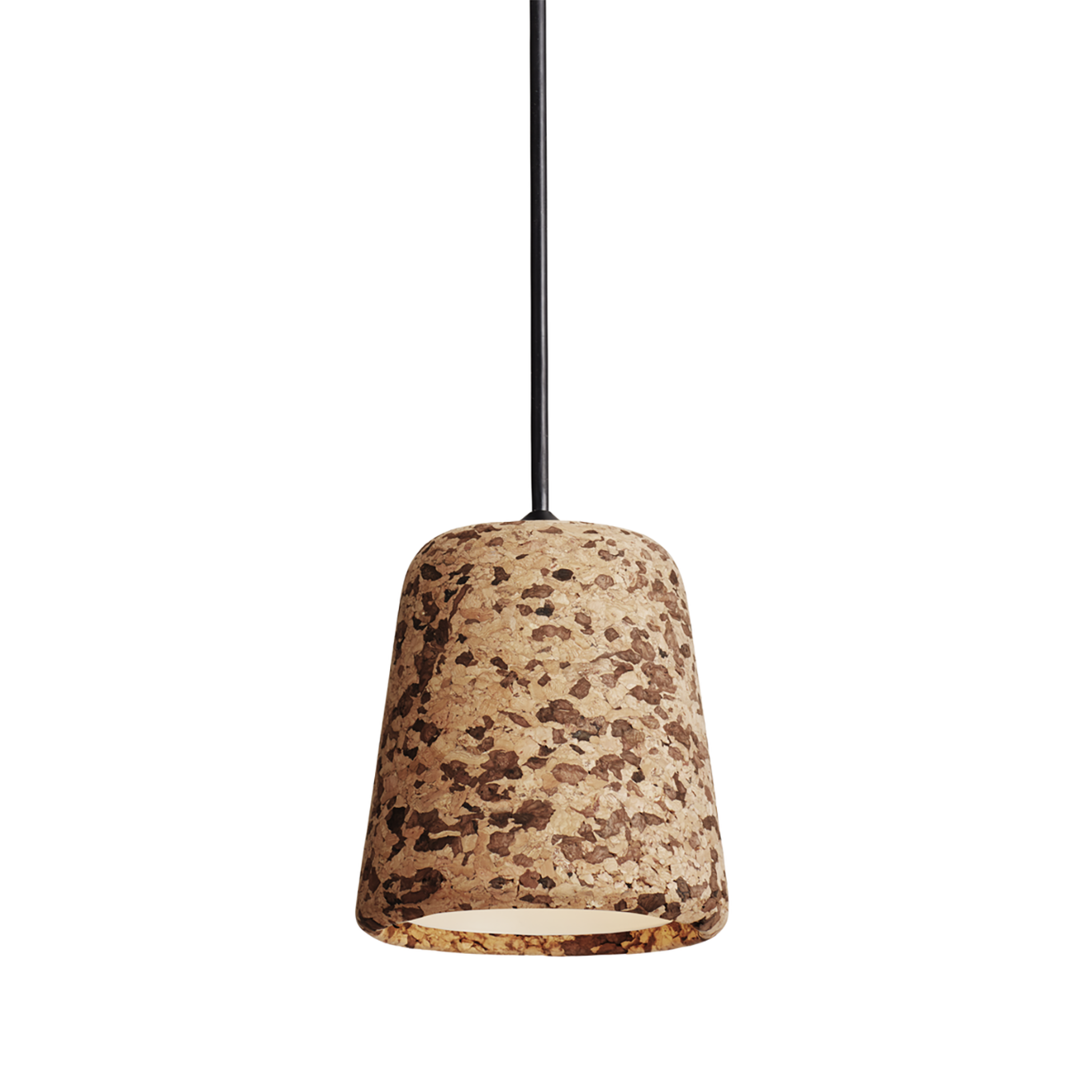 Material Pendant Lamp, Black/Mixed Cork