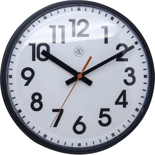 Peter Wall Clock 26 cm, Black - NeXtime @ RoyalDesign