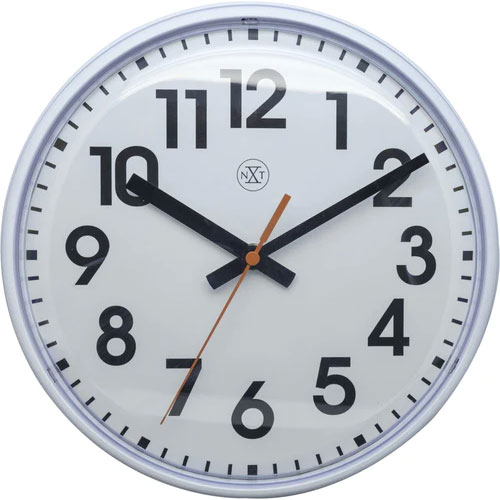 Peter Wall Clock 26 cm, White