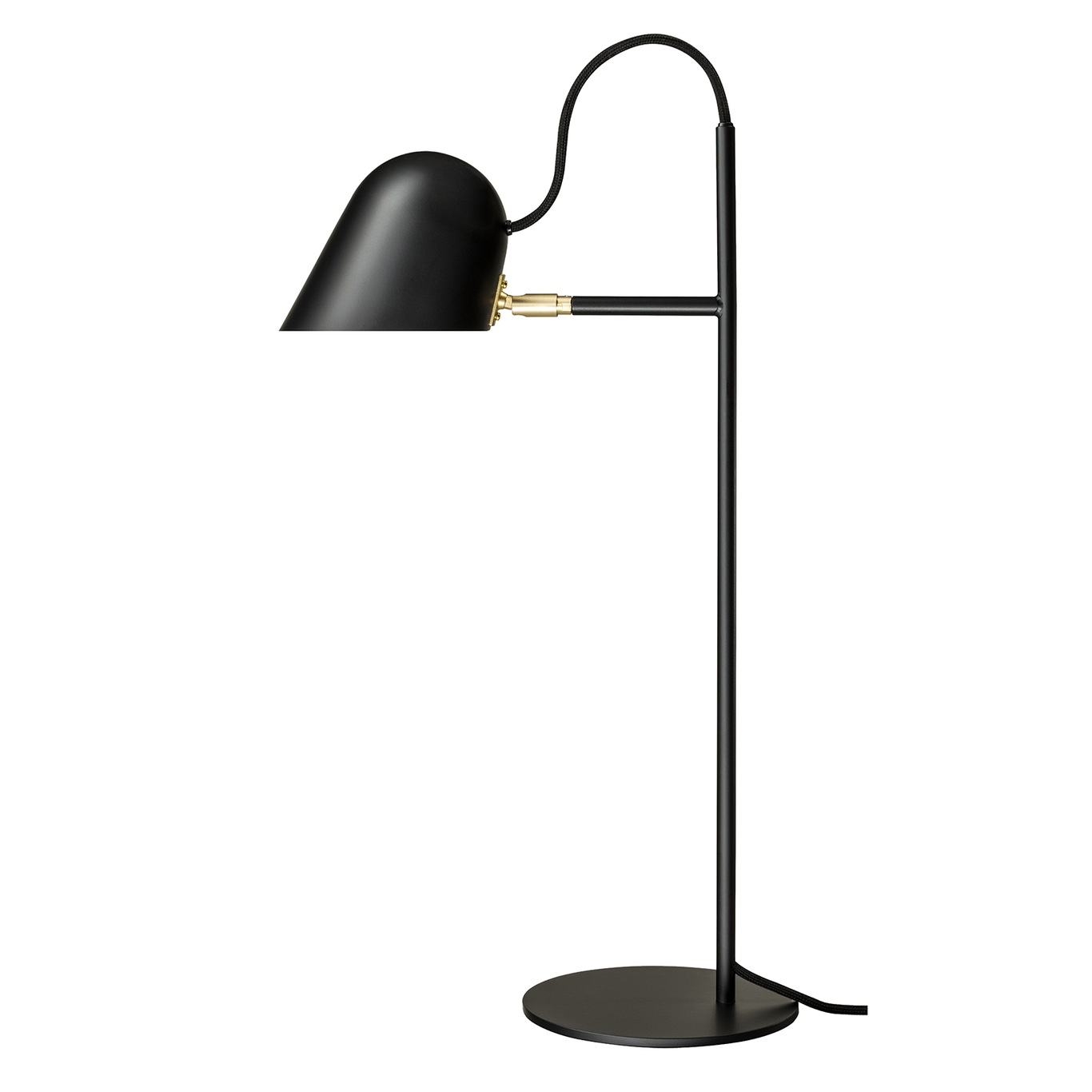 Streck Table Lamp, Black/Brass