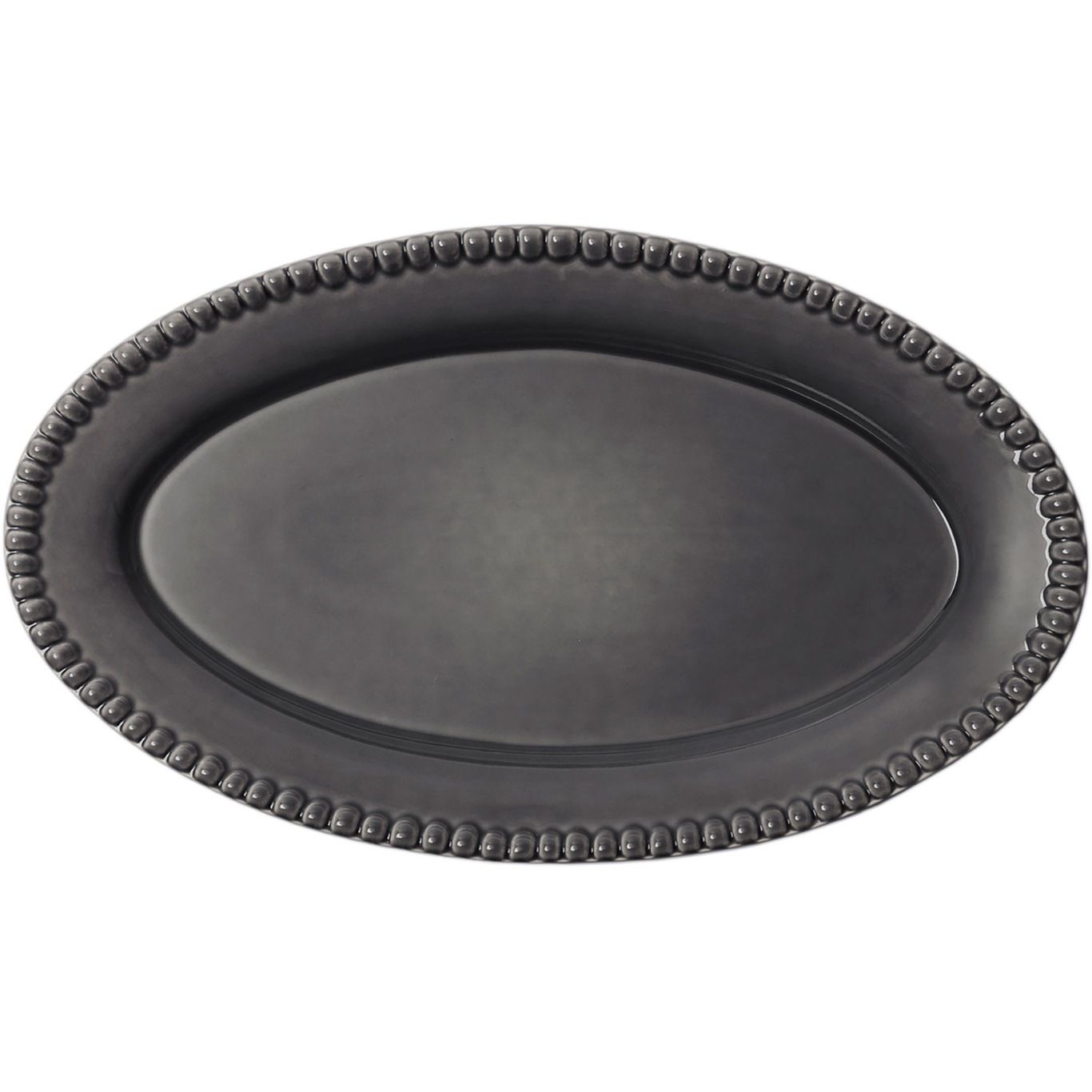 Daria Platter Oval 35 cm, Clean Grey
