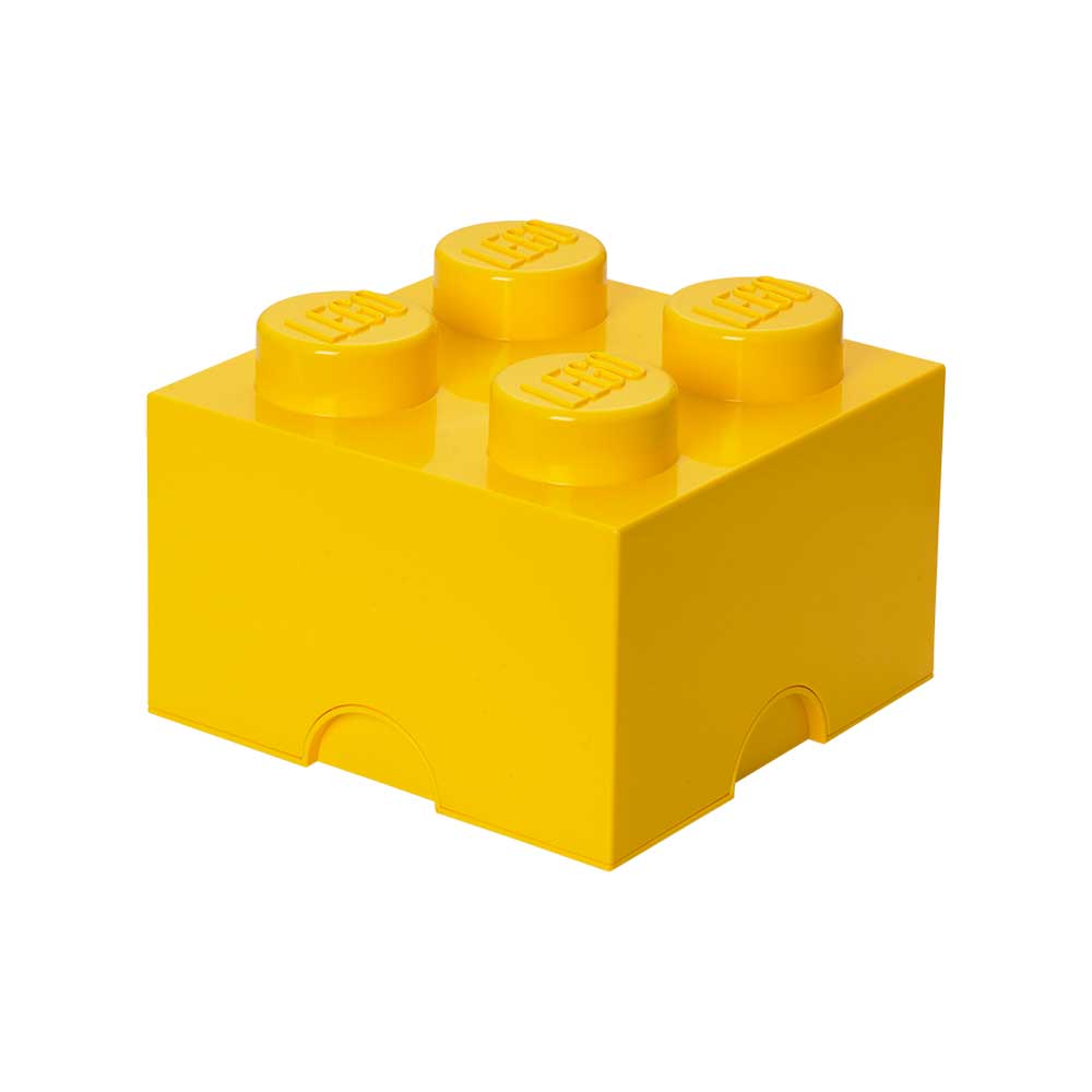 LEGO® Storage Box 4 Knobs, Bright Yellow