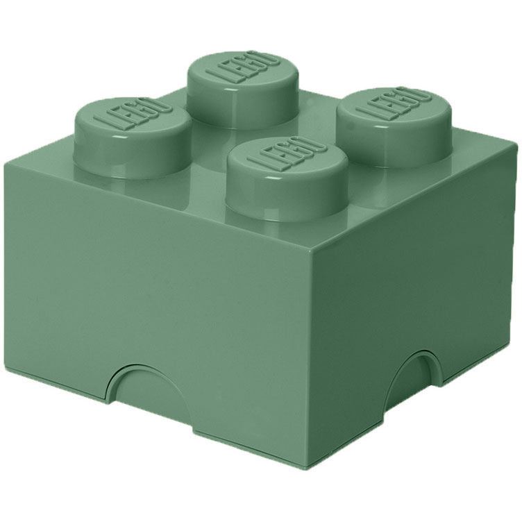 LEGO® Storage Box 4 Knobs, Sand Green