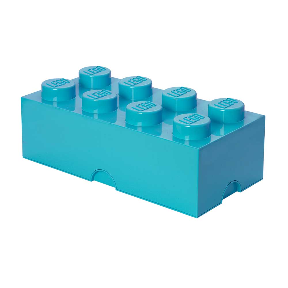 LEGO® Storage Box 8 Knobs, Medium Azur