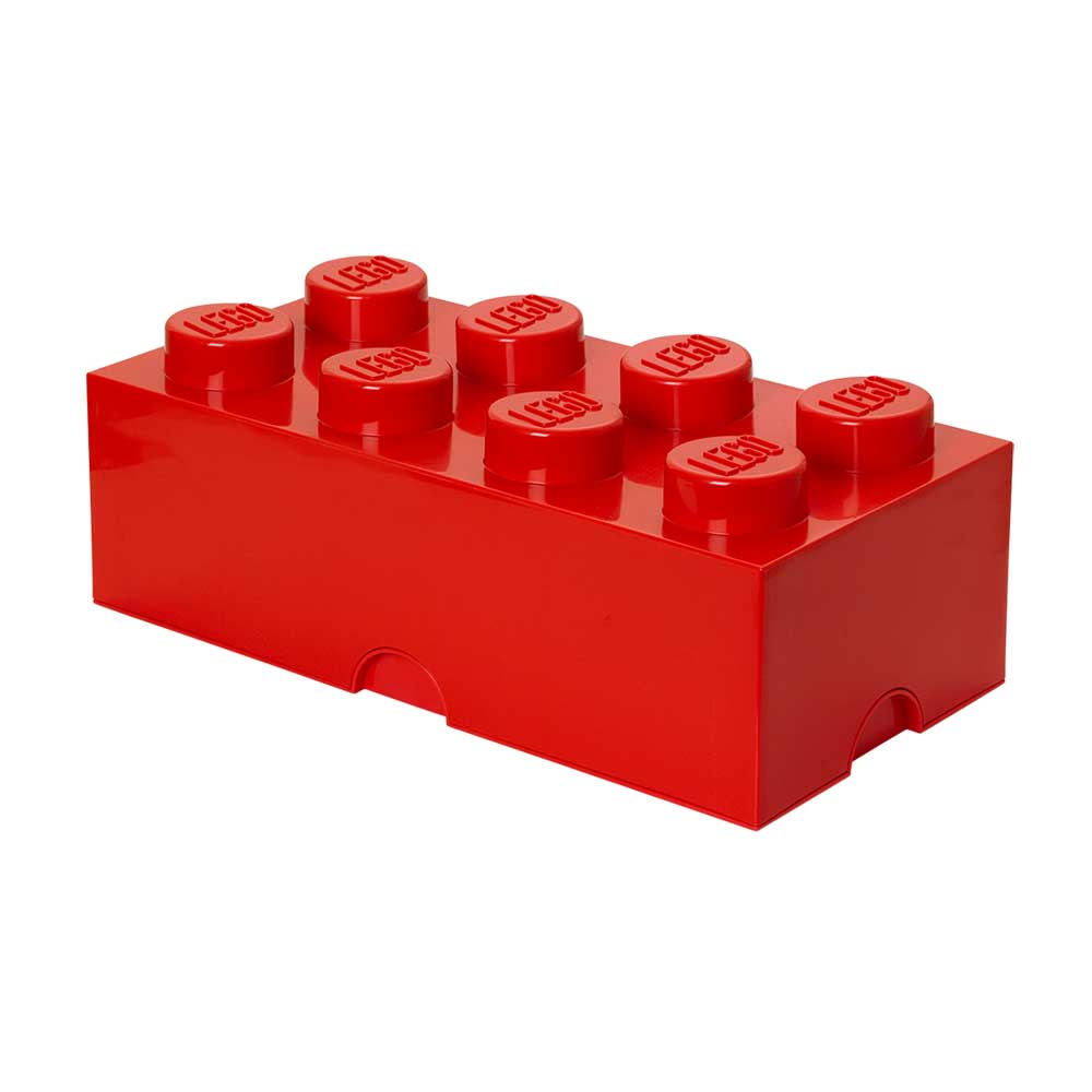 LEGO® Storage Box 8 Knobs, Bright Red