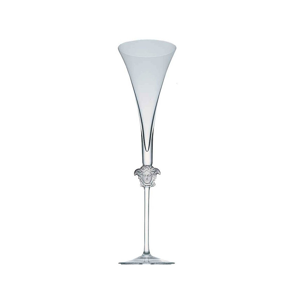 Versace Medusa Luminere Champagne Flute, Clear