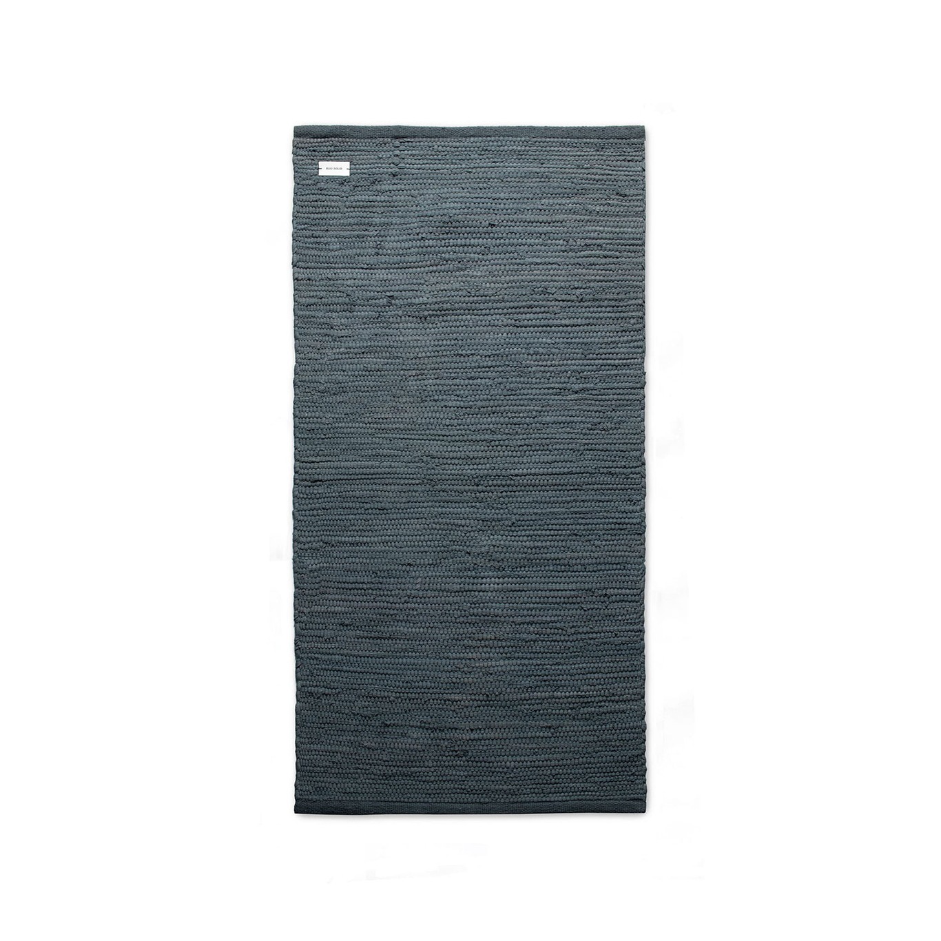 Cotton Rug Steel Grey, 75x200 cm
