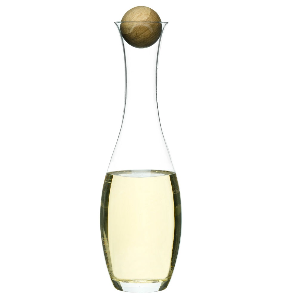 Oval Oak Wine/water carafe with oak stopper