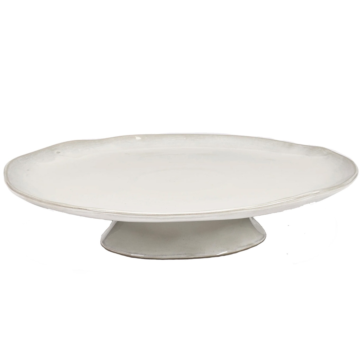 La Mère Serving Dish With Foot, Off-white